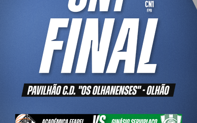 final nacional CN1 basquetebol Académica EFAPEL – Ginásio SERVIPLACO em Olhão a 24 Maio
