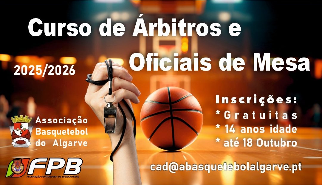 Inscrições para árbitros e oficiais de mesa 2025/2026