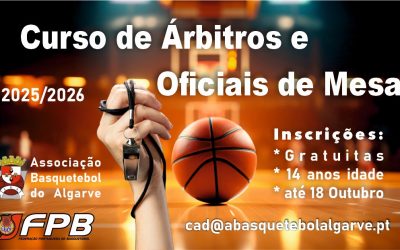 Inscrições para árbitros e oficiais de mesa 2025/2026